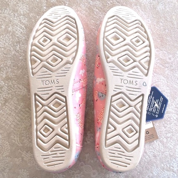 Brand New Toms Pink Blossom Over the Moon Print Cows Slip On Shoes Flats - Picture 12 of 14